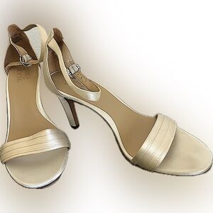 Satin Off White Heels